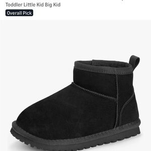 Black Kids Toddler Suede Snow Boots for Boys or Girl Size 7 Toddler
